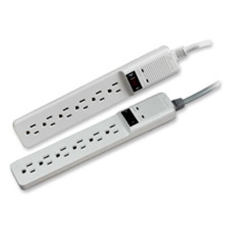 FELLOWES Fellowes Mfg. Co. FEL99036 Surge Protector- 6 Outlets- 6ft. Cord- 450 Joules- White 99036